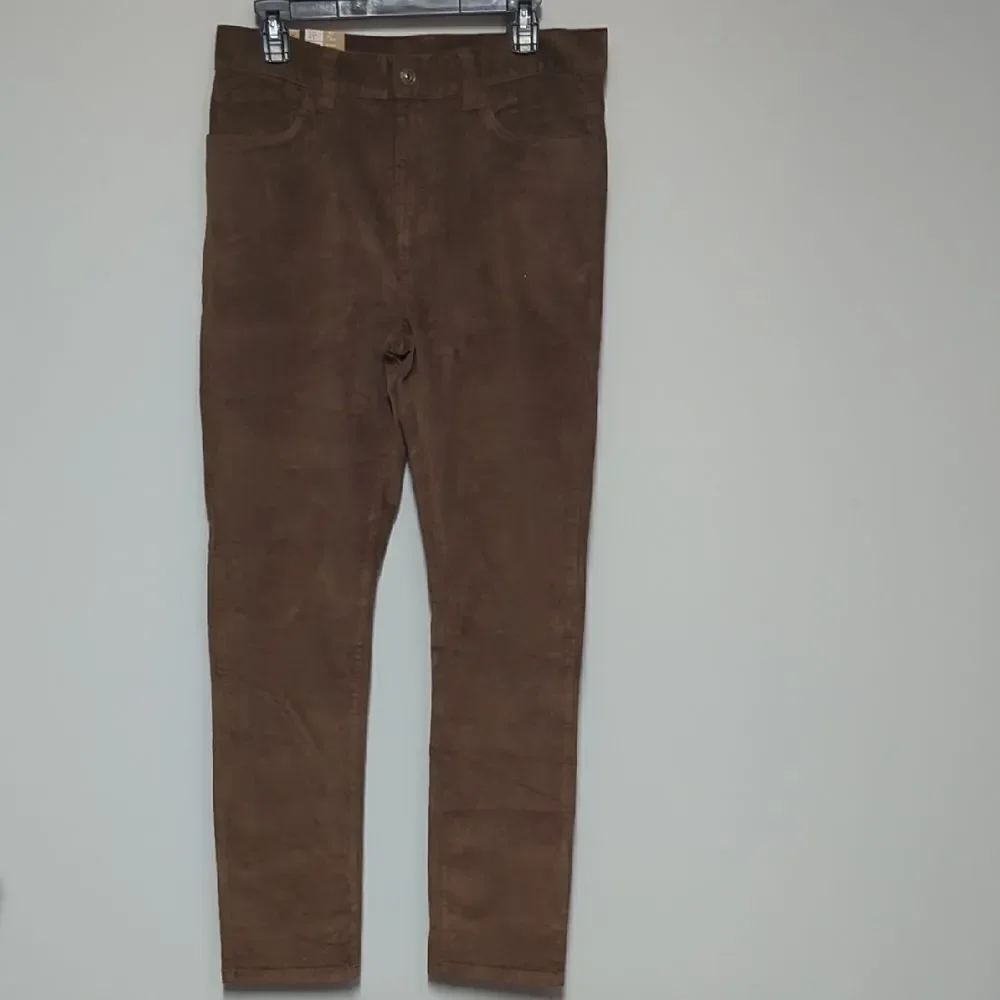 NWT Prana Brown Corduroy Slim Fit Pants for Versatile Style
